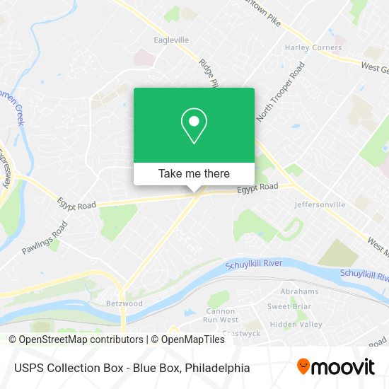 USPS Collection Box - Blue Box map