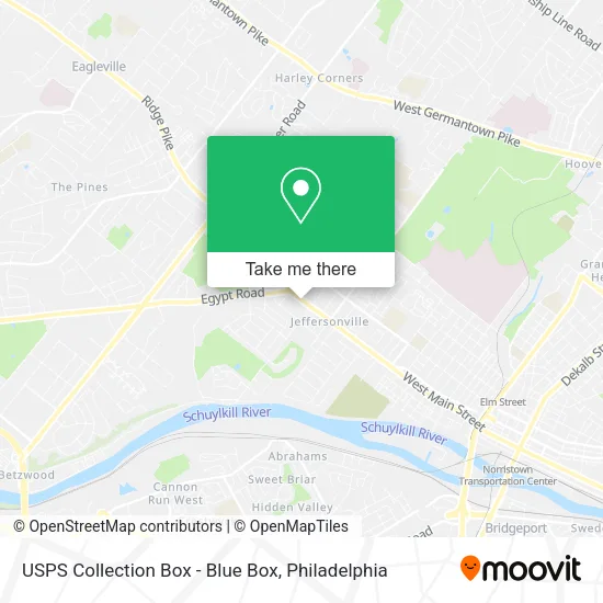 Mapa de USPS Collection Box - Blue Box