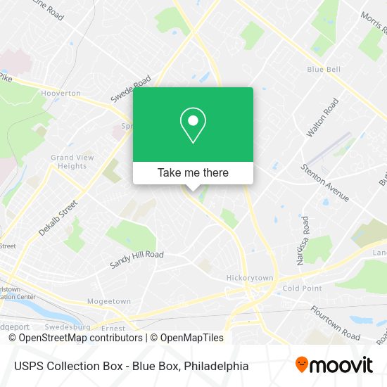 USPS Collection Box - Blue Box map