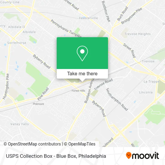 USPS Collection Box - Blue Box map