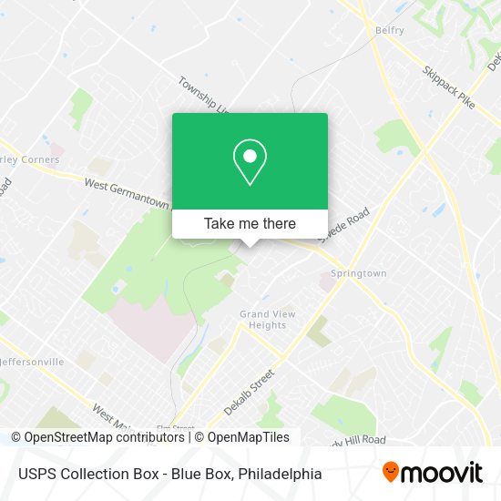 USPS Collection Box - Blue Box map