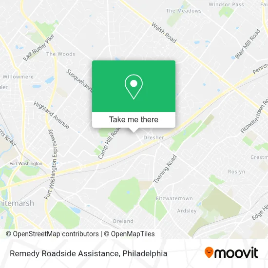 Remedy Roadside Assistance map