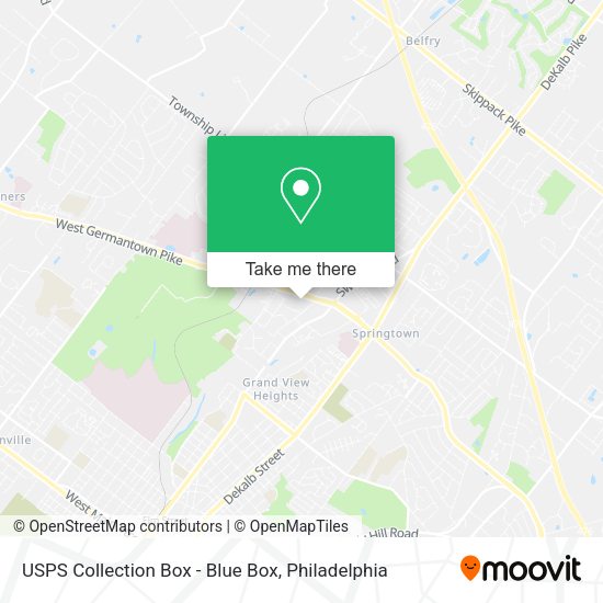 USPS Collection Box - Blue Box map