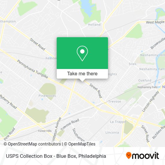 USPS Collection Box - Blue Box map