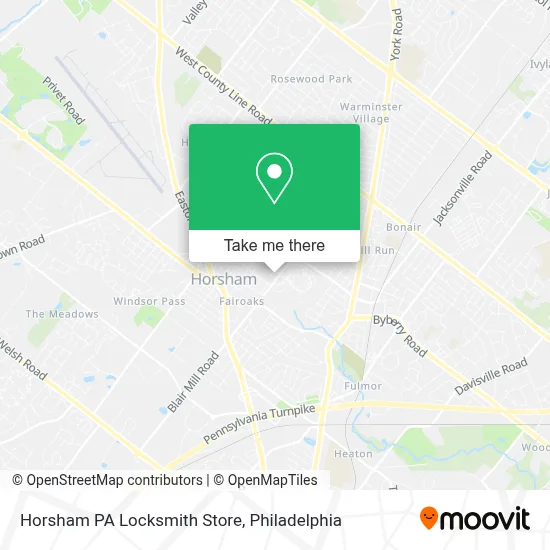 Horsham PA Locksmith Store map