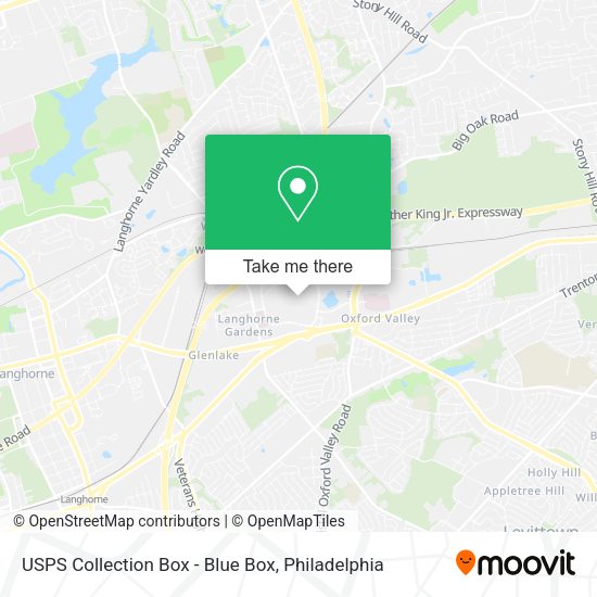 USPS Collection Box - Blue Box map