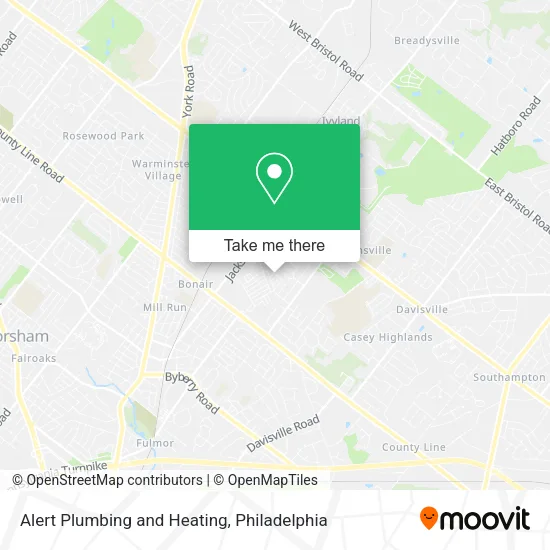 Alert Plumbing and Heating map