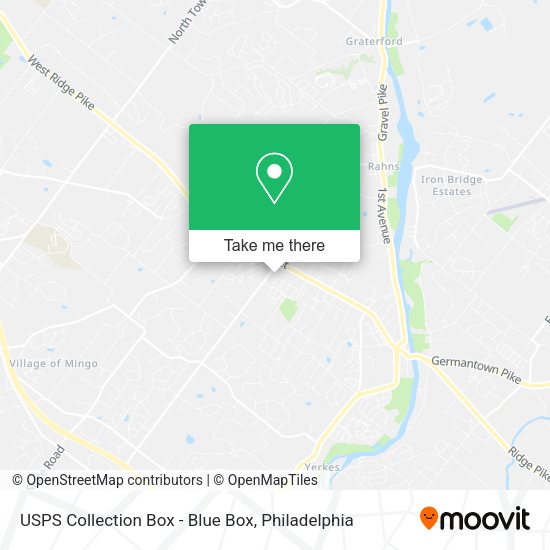 USPS Collection Box - Blue Box map