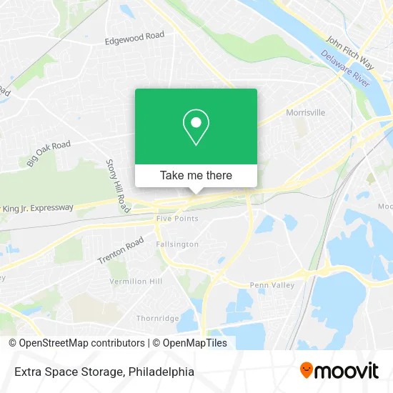 Extra Space Storage map