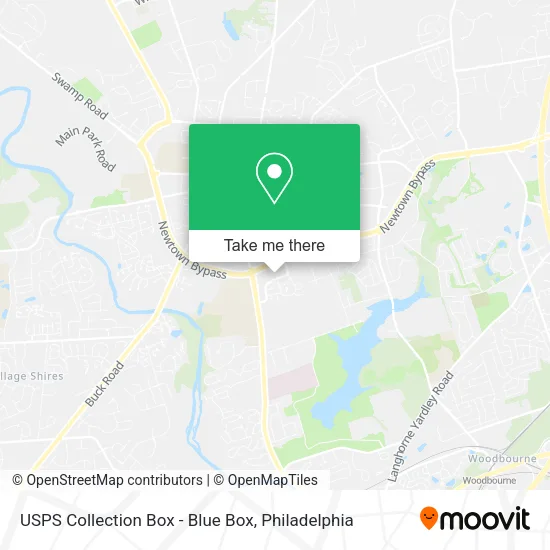 Mapa de USPS Collection Box - Blue Box