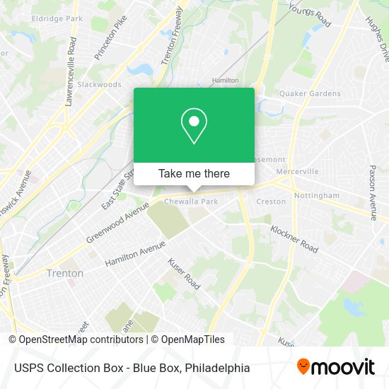 USPS Collection Box - Blue Box map