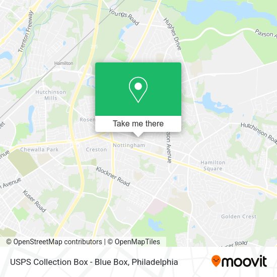 USPS Collection Box - Blue Box map