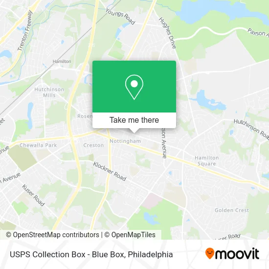 Mapa de USPS Collection Box - Blue Box