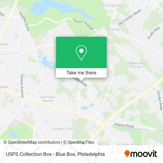 USPS Collection Box - Blue Box map