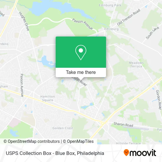 Mapa de USPS Collection Box - Blue Box