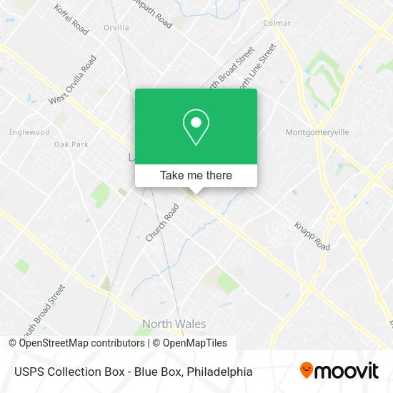 USPS Collection Box - Blue Box map