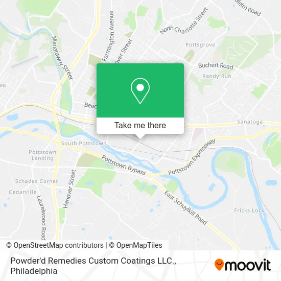 Powder'd Remedies Custom Coatings LLC. map