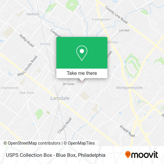 USPS Collection Box - Blue Box map