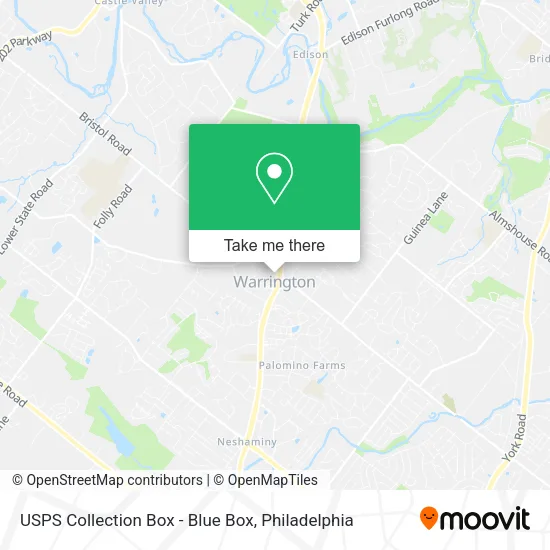 USPS Collection Box - Blue Box map