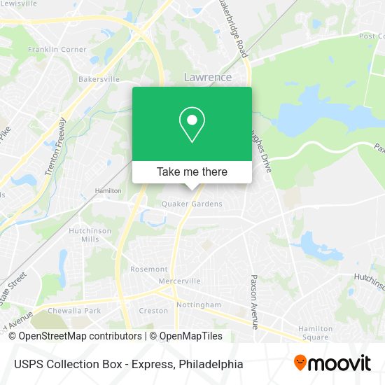 USPS Collection Box - Express map