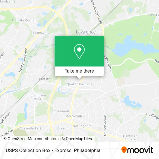Mapa de USPS Collection Box - Express