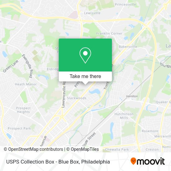 USPS Collection Box - Blue Box map