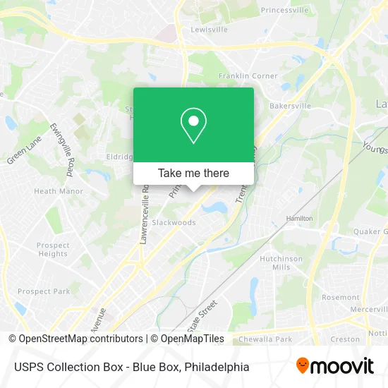 Mapa de USPS Collection Box - Blue Box
