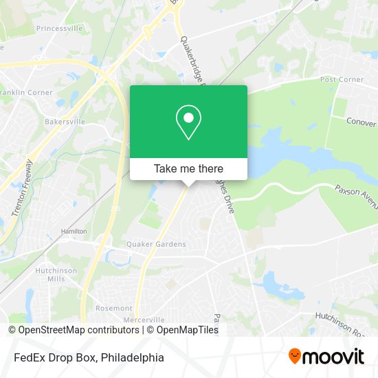 FedEx Drop Box map