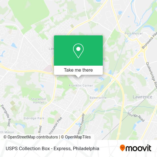 USPS Collection Box - Express map