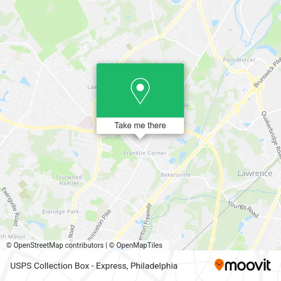 USPS Collection Box - Express map