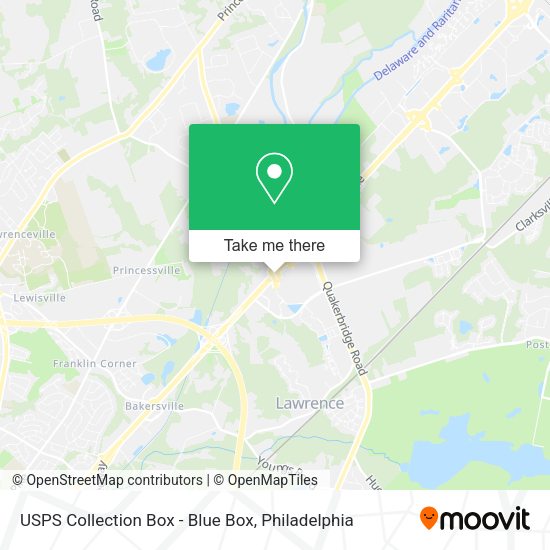 USPS Collection Box - Blue Box map