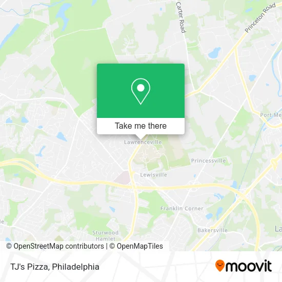 TJ's Pizza map