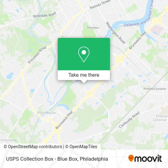 USPS Collection Box - Blue Box map