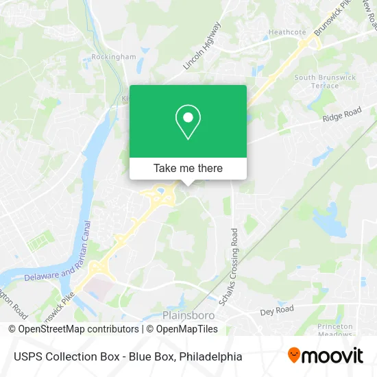 USPS Collection Box - Blue Box map