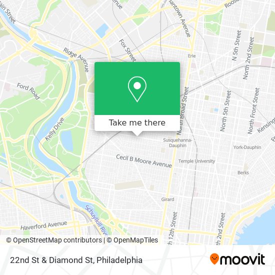 22nd St & Diamond St map