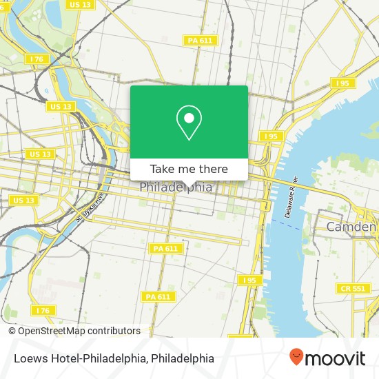 Loews Hotel-Philadelphia map
