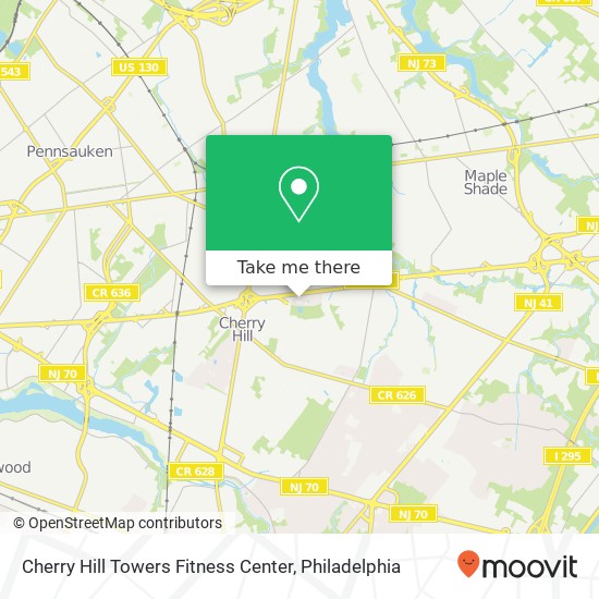 Mapa de Cherry Hill Towers Fitness Center