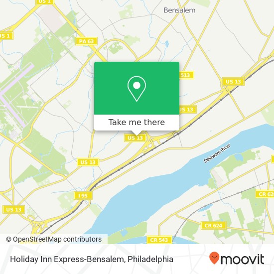 Holiday Inn Express-Bensalem map