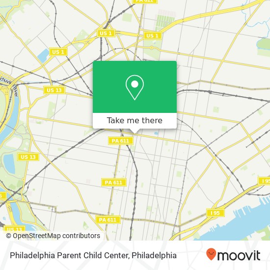 Philadelphia Parent Child Center map