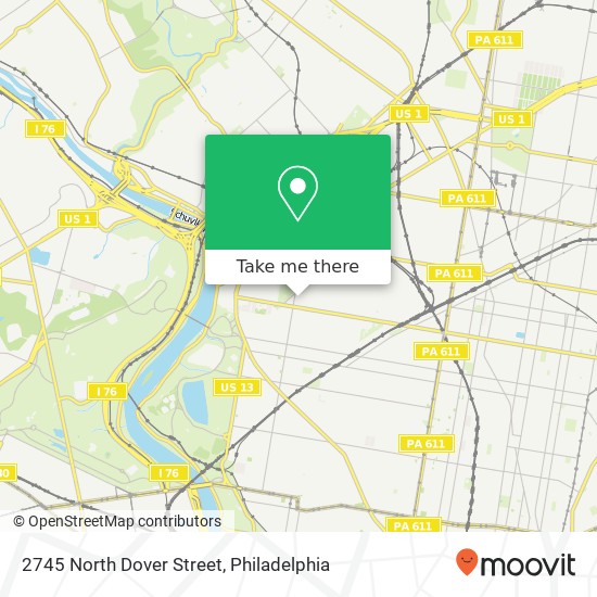 2745 North Dover Street map