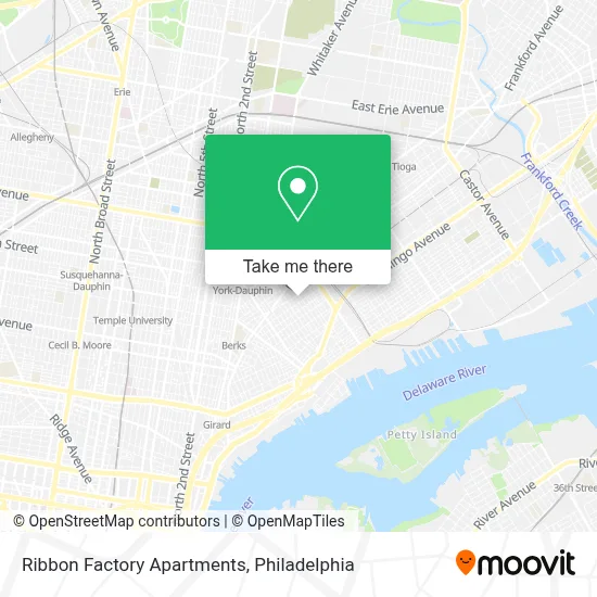 Ribbon Factory Apartments map