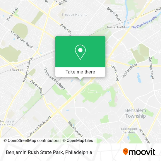 Benjamin Rush State Park map