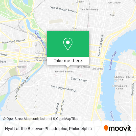Hyatt at the Bellevue-Philadelphia map