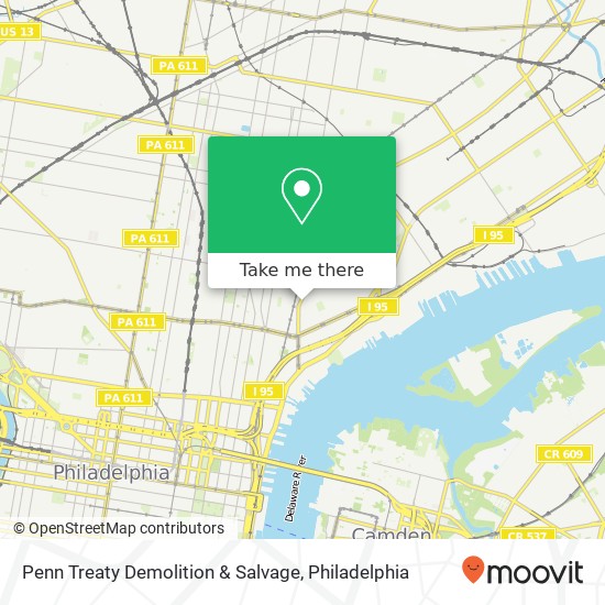 Penn Treaty Demolition & Salvage map