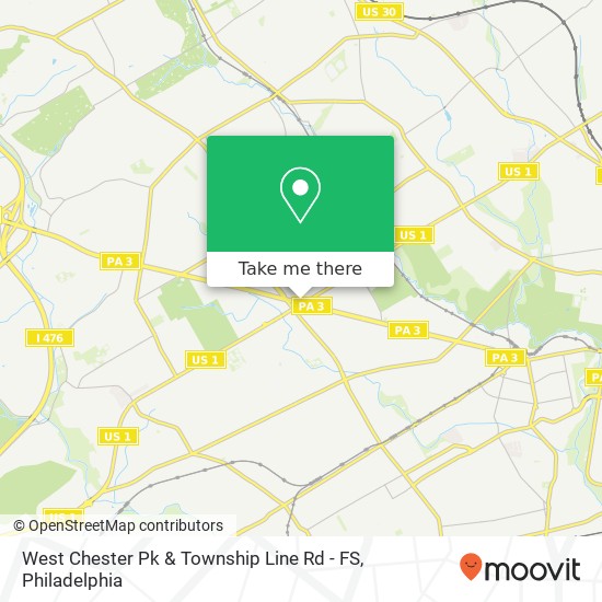 Mapa de West Chester Pk & Township Line Rd - FS