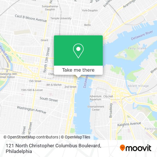 Mapa de 121 North Christopher Columbus Boulevard
