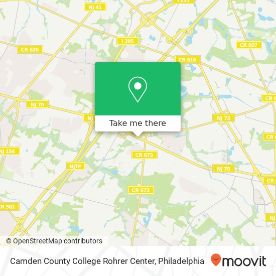 Camden County College Rohrer Center map