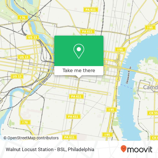 Mapa de Walnut Locust Station - BSL