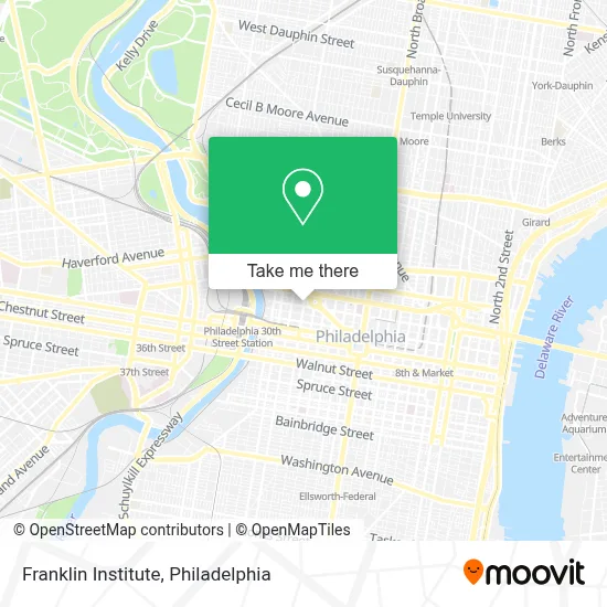 Franklin Institute map