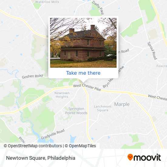 Newtown Square map